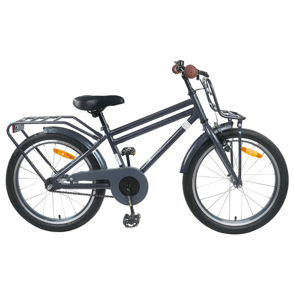 22 Zoll Kinderfahrrad Dunkelgrau 7-12 Jahre