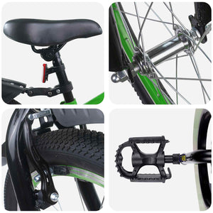 22 Zoll Kinderfahrrad Blau Schwarz 7-12 Jahre