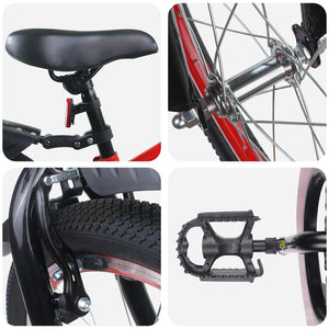 Kinderfahrrad 20 Zoll Blau Schwarz 6-11 Jahre