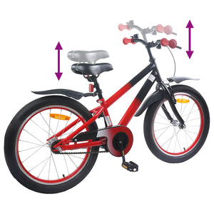 Kinderfahrrad 20 Zoll Blau Schwarz 6-11 Jahre