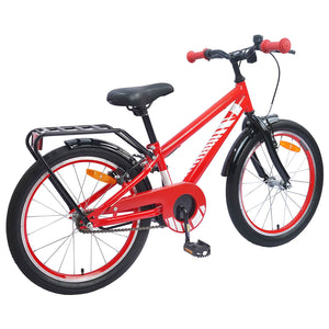 18 Zoll Kinderfahrrad Rot für 5-7 Jährige
