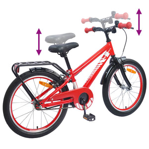 18 Zoll Kinderfahrrad Rot für 5-7 Jährige