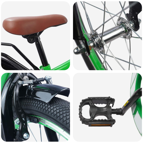 18 Zoll Kinderfahrrad Grün, 5-7 Jahre