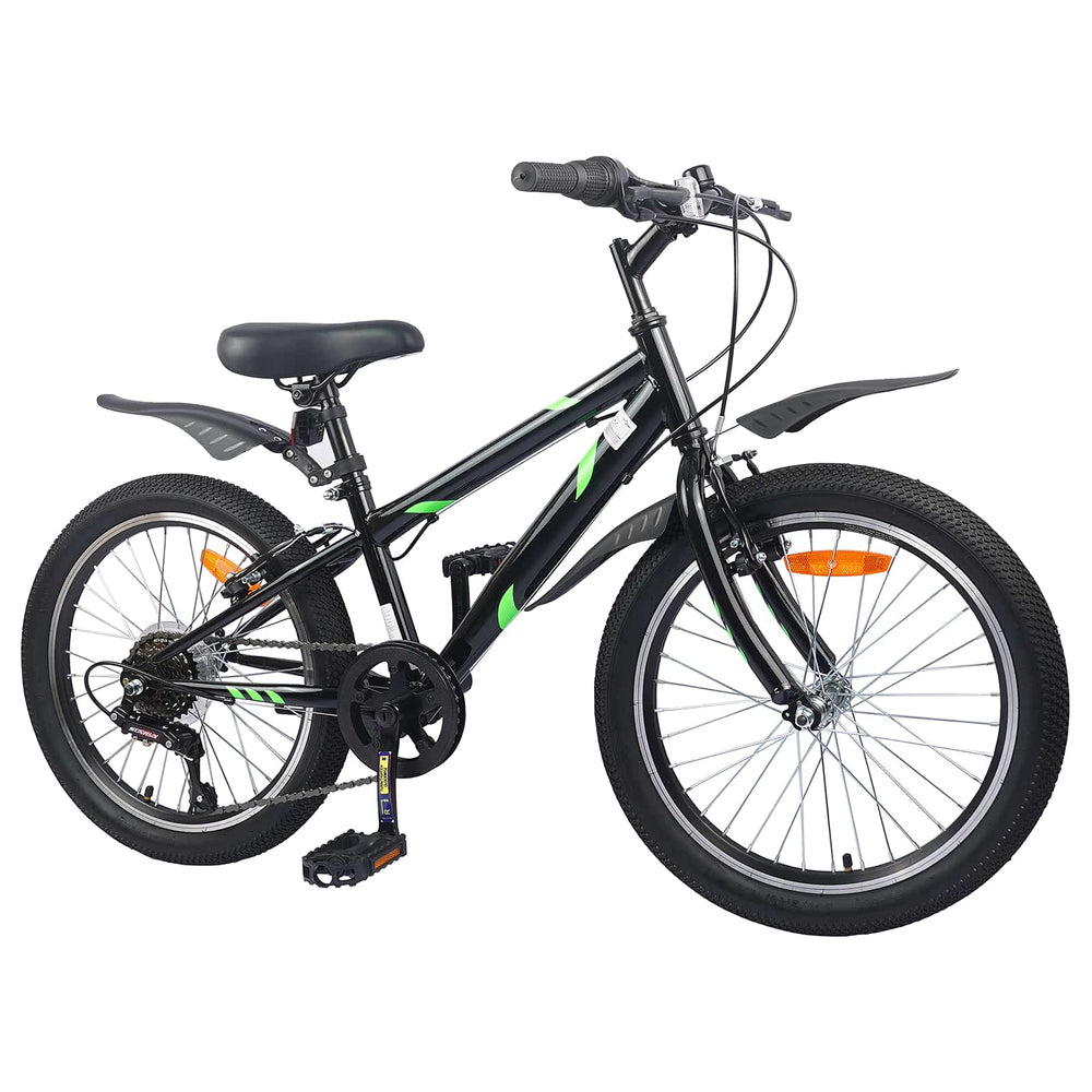 vidaXL Vélo Enfant 20 pouces 6 vitesses pour 6-11 ans Noir