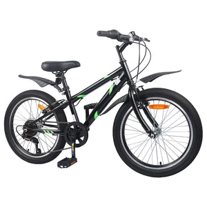 24 Zoll Kinderfahrrad 6-Gang Schwarz für 8-12 Jährige