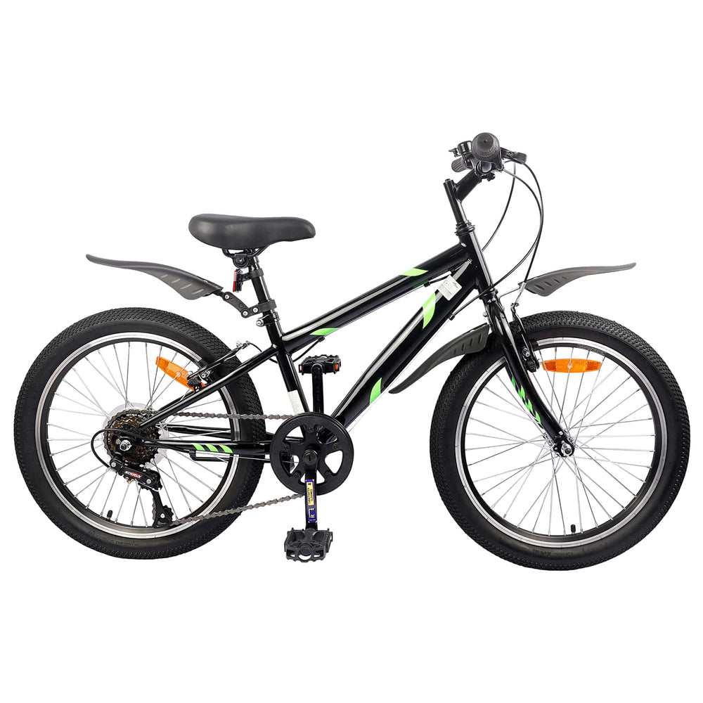 24 Zoll Kinderfahrrad 6-Gang Schwarz für 8-12 Jährige