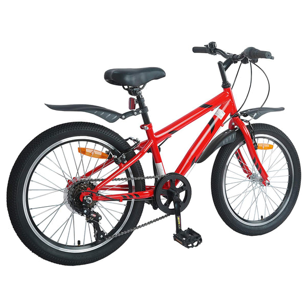 24 Zoll Kinderfahrrad 6-Gang Rot für 8-12 Jahre