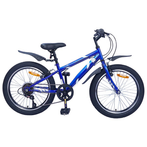 vidaXL Vélo Enfant 20 pouces 6 vitesses pour 6-11 ans Bleu Foncé