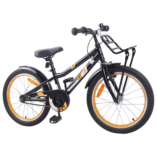 18 Zoll Kinderfahrrad Orange/Schwarz (5-7 Jahre)