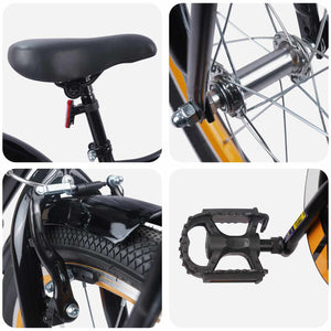 vidaXL Vélo pour enfants 20 pouces pour 6-11 ans orange et noir