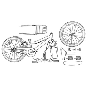 vidaXL Vélo pour enfants 20 pouces pour 6-11 ans orange et noir