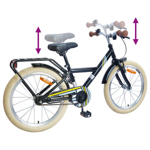24 Zoll Kinderfahrrad für 8-12 Jahre - Schwarz