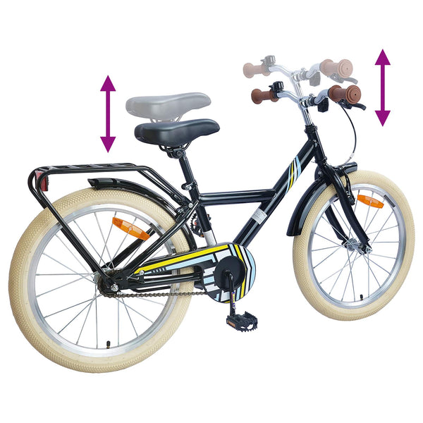 24 Zoll Kinderfahrrad für 8-12 Jahre - Schwarz