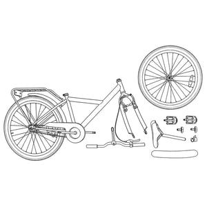 24 Zoll Kinderfahrrad Dunkelblau 8-12 Jahre