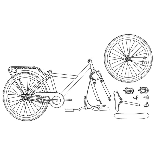 24 Zoll Kinderfahrrad, 8-12 Jahre, Weiß