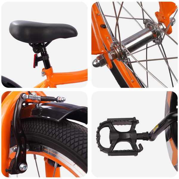 18 Zoll Kinderfahrrad Orange, 5-7 Jahre