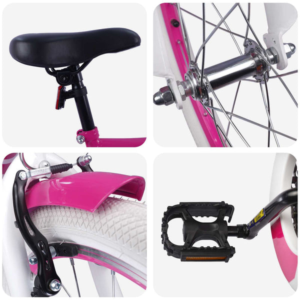 Kinderfahrrad 18 Zoll, 5-7 Jahre, Rosa