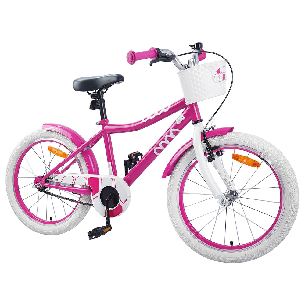 vidaXL Vélo enfant 18 pouces pour 5-7 ans rose