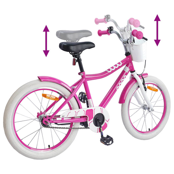 vidaXL Vélo enfant 20 pouces pour 6-11 ans rose