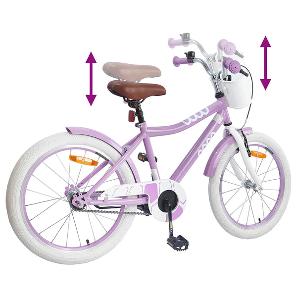 18 Zoll Kinderfahrrad Lila für 5-7 Jährige