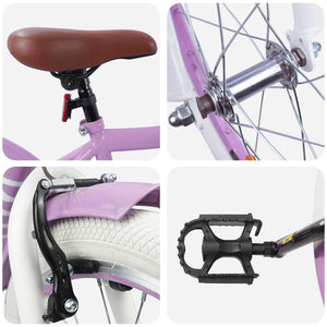 20 Zoll Kinderfahrrad Lila für 6-11 Jahre