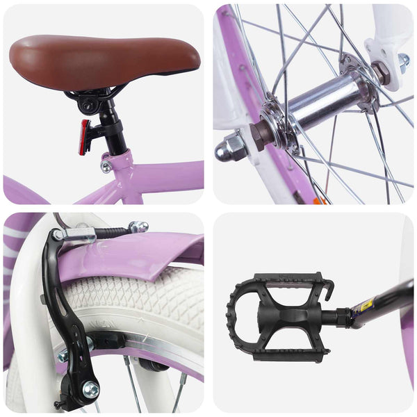 20 Zoll Kinderfahrrad Lila für 6-11 Jahre