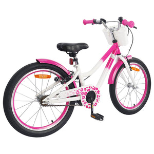 vidaXL Vélo enfant avec stabilisateurs 20 pouces pour 6-11 ans Rose