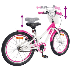 vidaXL Vélo enfant avec stabilisateurs 20 pouces pour 6-11 ans Rose