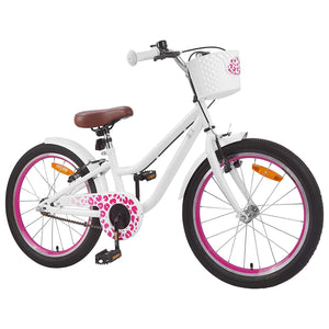 Kinderfahrrad 18 Zoll mit Stützrädern Weiß