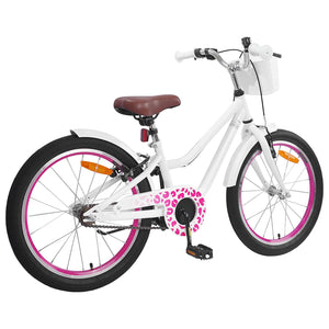 20 Zoll Kinderfahrrad mit Stützrädern Weiß