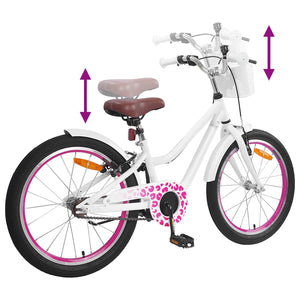 20 Zoll Kinderfahrrad mit Stützrädern Weiß