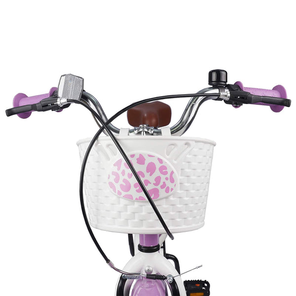 Kinderfahrrad 18 Zoll mit Stützrädern Lila