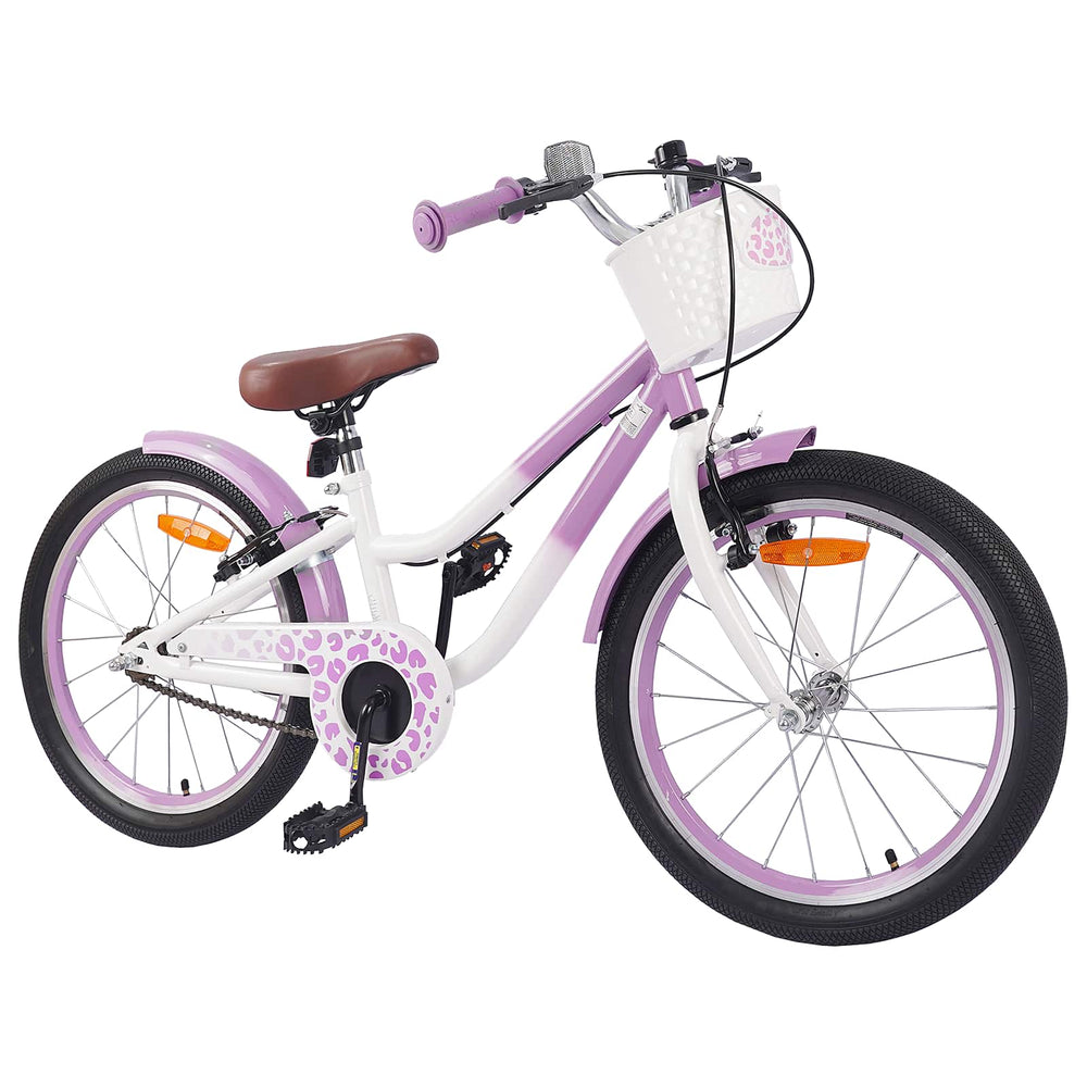 vidaXL Vélo enfant avec roues stabilisatrices 18 pouces pour 5-7 ans Violet
