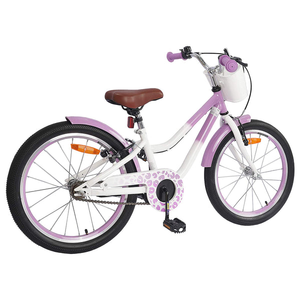 Kinderfahrrad 18 Zoll mit Stützrädern Lila