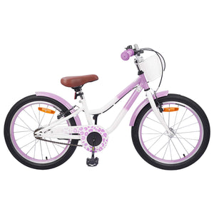 Kinderfahrrad 18 Zoll mit Stützrädern Lila