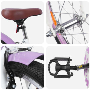 Kinderfahrrad 20 Zoll mit Stützrädern Lila