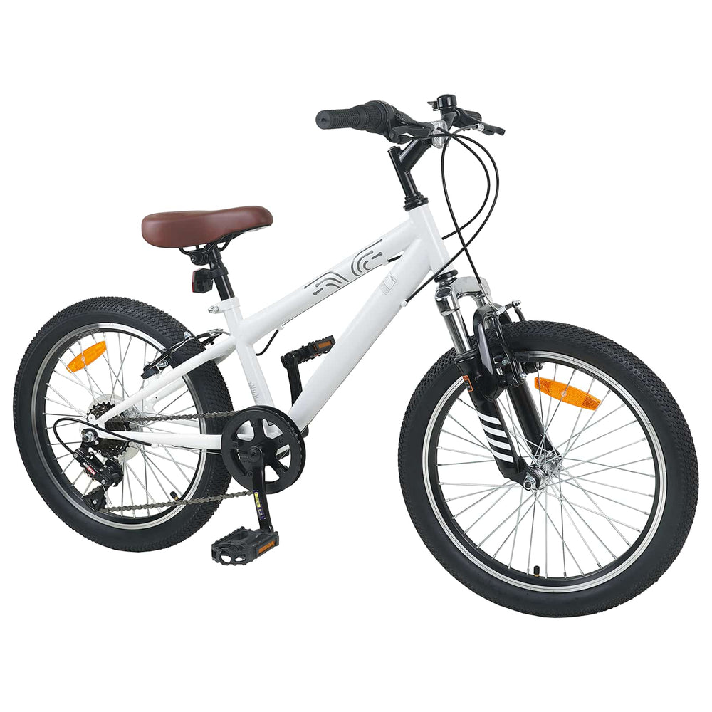 24 Zoll Mountainbike für Kinder, 6 Gänge, Weiß