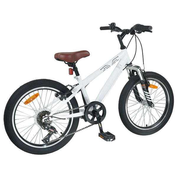 24 Zoll Mountainbike für Kinder, 6 Gänge, Weiß