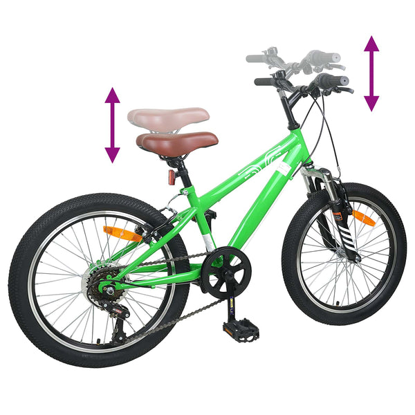 20 Zoll Mountainbike für Kinder 5-8 Jahre - Grün