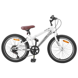 vidaXL VTT 20 pouces 6 vitesses pour 5-8 ans Blanc