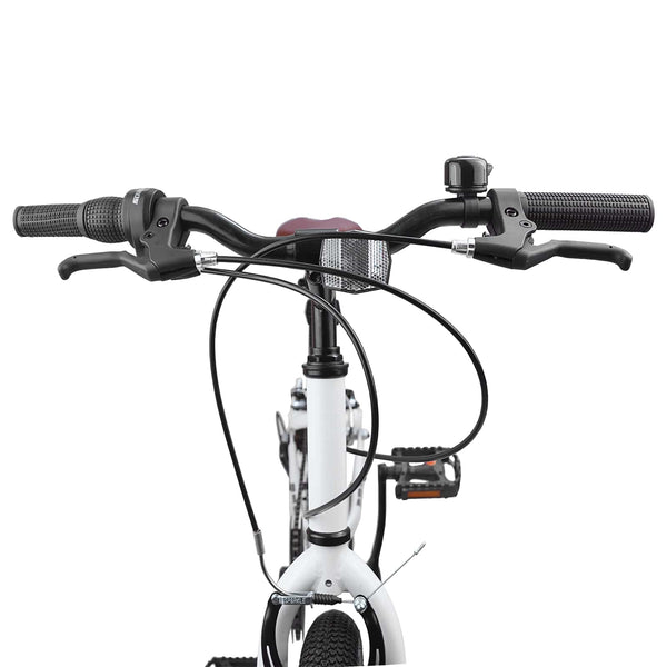 vidaXL VTT 24 pouces 6 vitesses pour 8-12 ans blanc