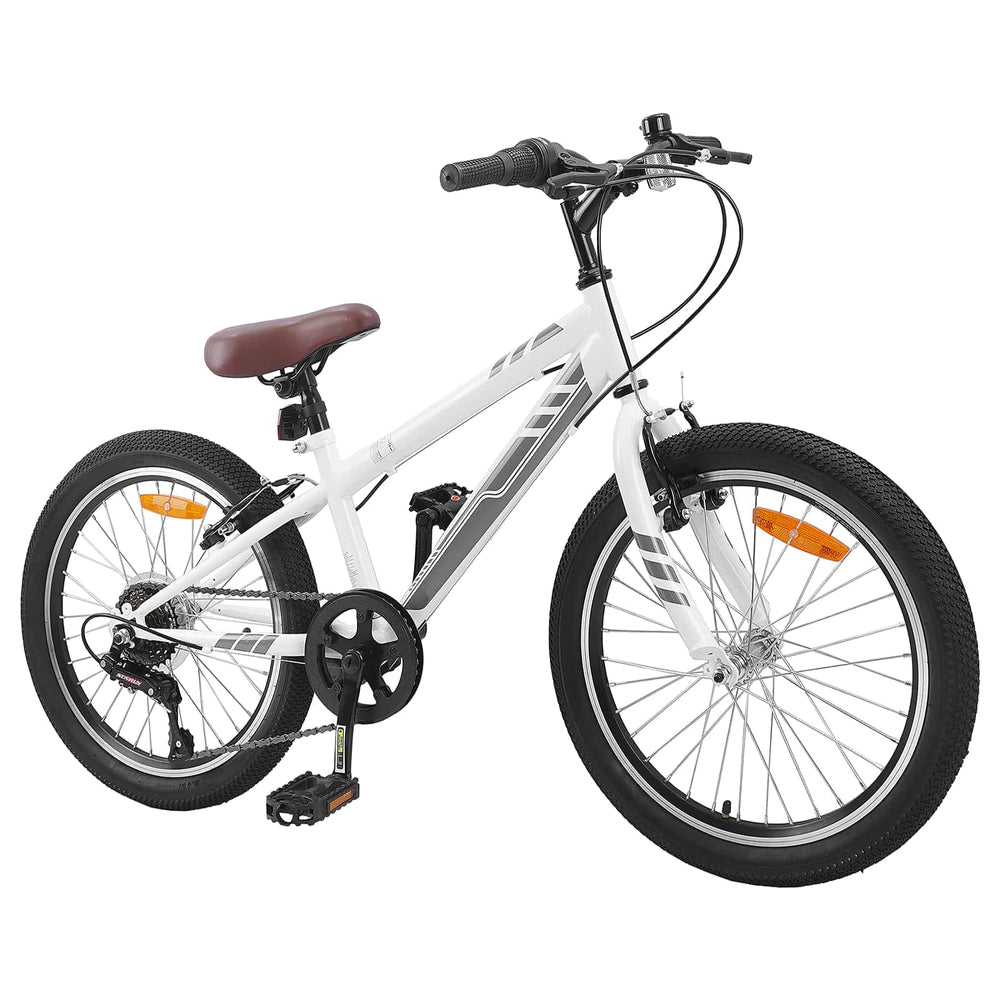 24 Zoll Mountainbike 6-Gang Weiß für 8-12 Jährige