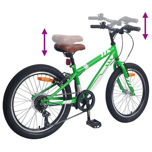 20 Zoll Mountainbike 6-Gang Grün für 5-8 Jährige