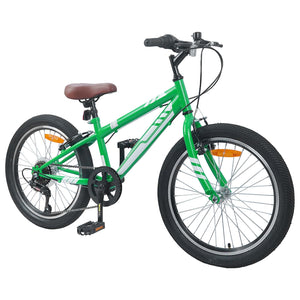 Mountainbike 24 Zoll Grün, 6-Gang für 8-12 Jahre