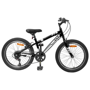 vidaXL VTT 24 pouces 6 vitesses pour 8-12 ans Noir