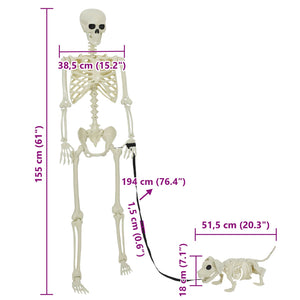 Halloween Deko Skelett 2er Set