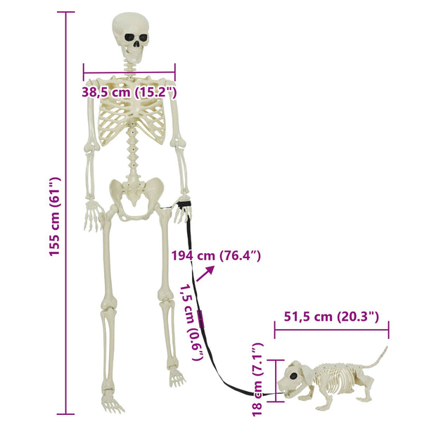 Halloween Deko Skelett 2er Set