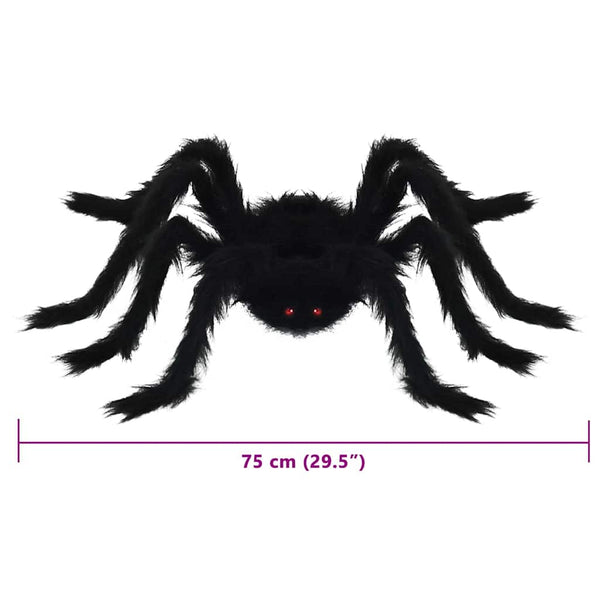 Halloween Spinnen Deko 6er Set, 75cm
