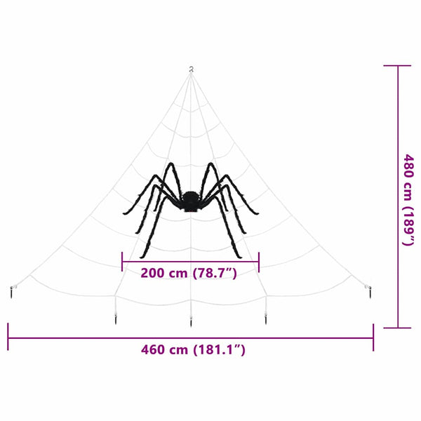 Halloween Spinnendeko mit Netz, 2er-Set