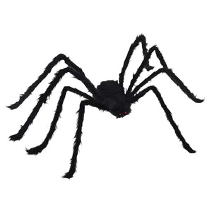 Halloween Spinnendeko mit Netz, 4 Stk
